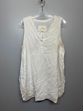 Anthropologie Maeve White Tunic Top